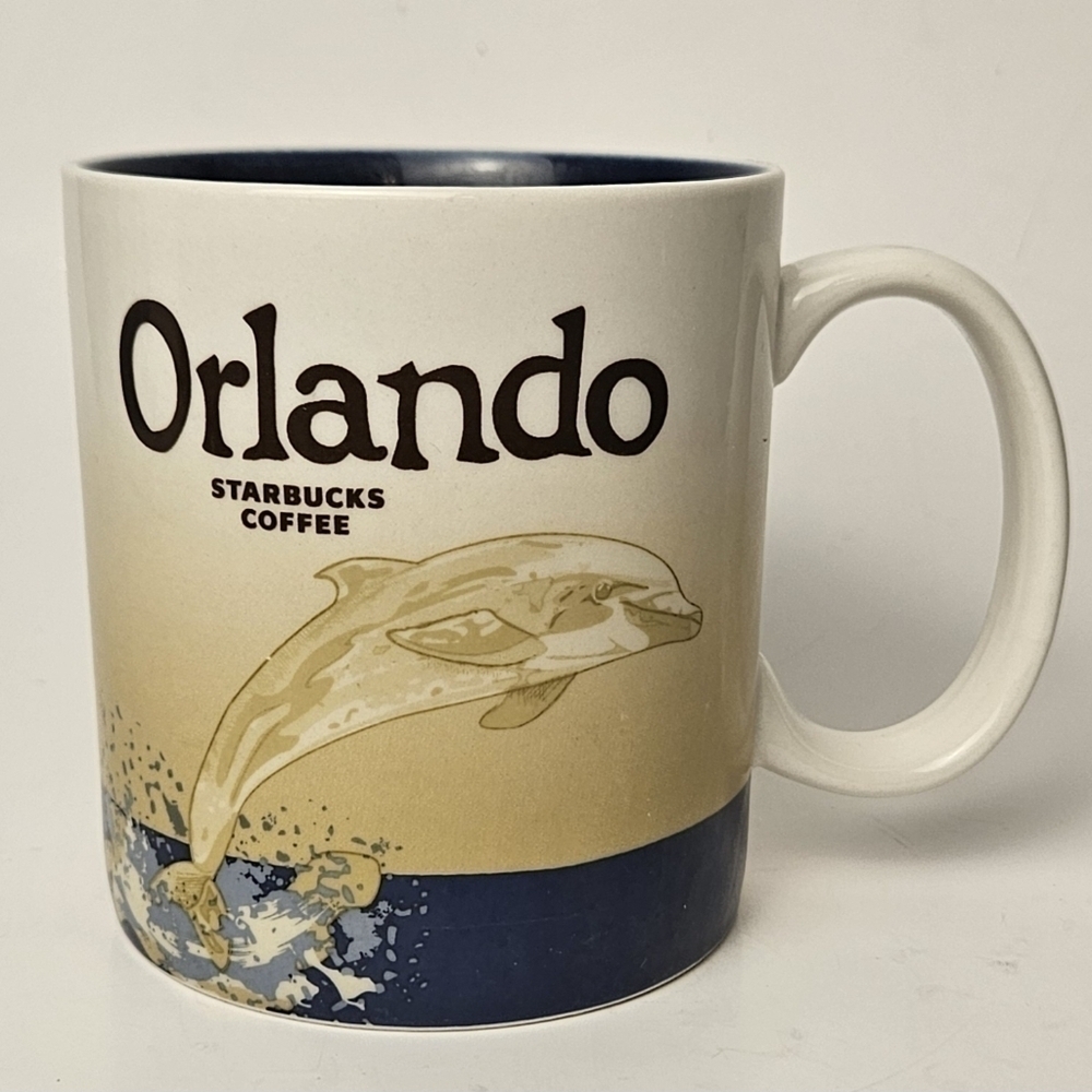 Starbucks Orlando City Mug 2010 Dolphin Design 16oz Coffee Cup